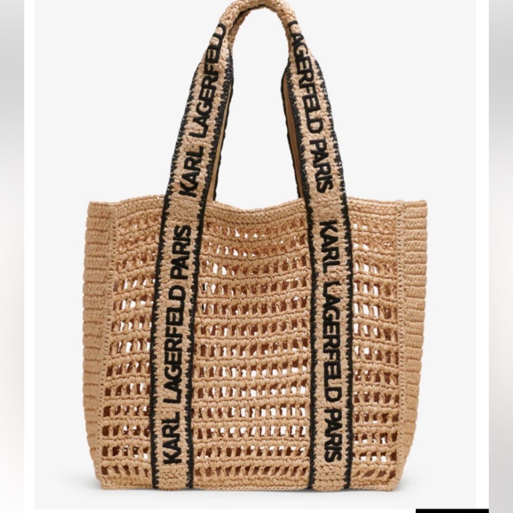 KARL LAGERFELD PARIS | Woven Straw Large Tote NWT